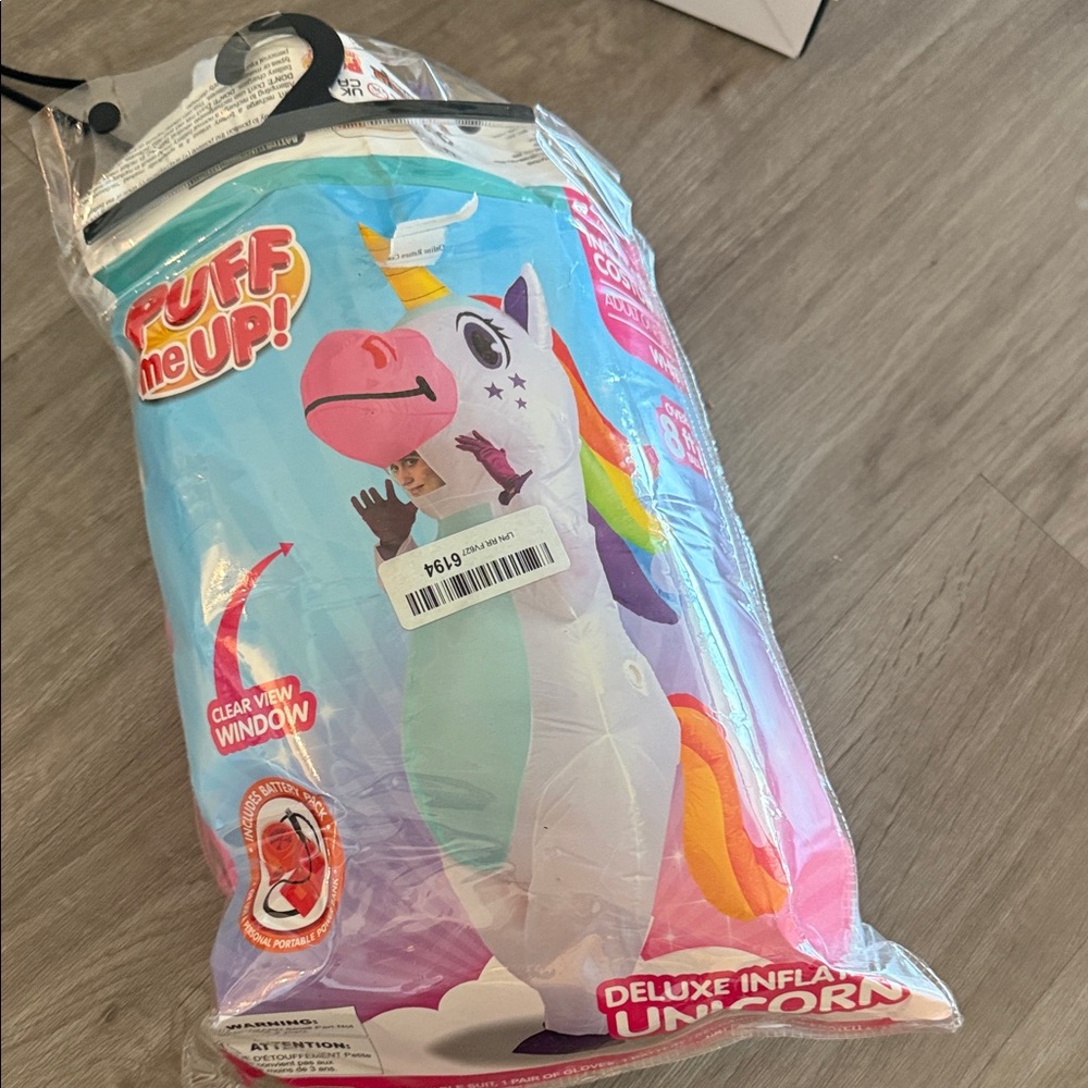 Unisex. Adult. Deluxe Inflatable Unicorn Costume Halloween adult